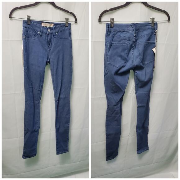 NWT! MARC Marc Jacobs Stick Workwear Faded Stripe Skinny Jeans Size 25 TALL $168 - Picture 1 of 12